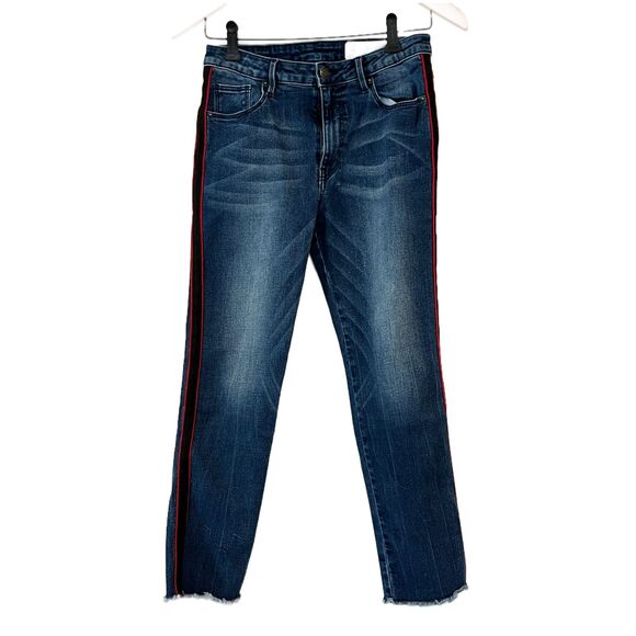 Esprit Contrast Side Stripe Jeans Straight Size 29 (Runs Small - 27 actual) - Picture 1 of 6